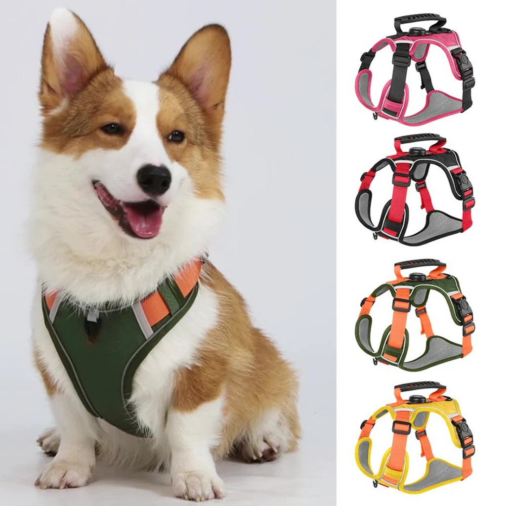 Reflective Dog Harness with Airtag Holder